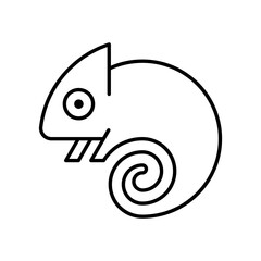 Poster - Chameleon Logo. Icon design. Template elements
