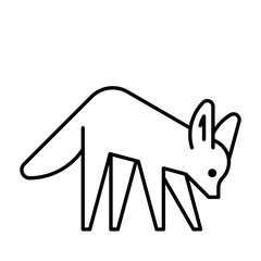 Poster - Fennec Fox Logo. Icon design. Template elements
