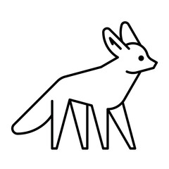 Poster - Fennec Fox Logo. Icon design. Template elements
