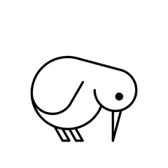 Poster - Kiwi bird Logo. Icon design. Template elements
