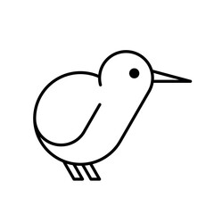 Poster - Kiwi bird Logo. Icon design. Template elements
