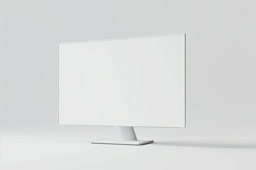 detailed visual of desktop screen mockup side perspective with clean background