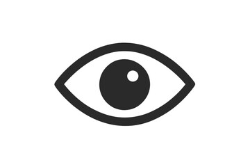 Poster - eye symbol illustration in minimalist design style, showcasing simplicity and clarity of visual perc