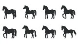 Horse Silhouette Set: Equestrian Animal Designs