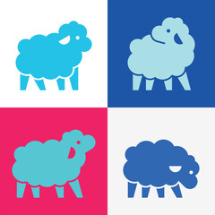 Poster - Set of Sheep logo. Icon design. Template elements
