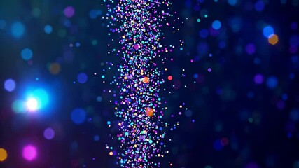 Wall Mural - a christmas tree with lights and a blue background
