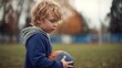 © gameson - a boy is concentrating on playing football