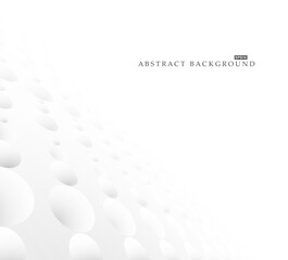 Fototapete - Vector abstract futuristic dotted background with perspective. Infinity surface with 3d circles. Bright minimalistic digital technology design. Light clean concept