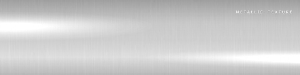 Fototapete - Polished silver metallic background. Brushed gray aluminum texture. Shiny metal striped surface for modern industrial design