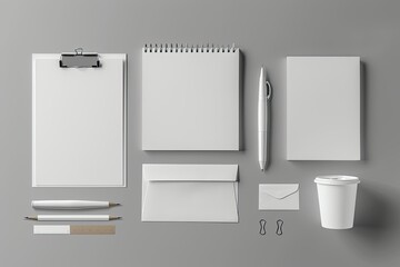 Poster - High Resolution Visual of Corporate Stationery Set Mockup