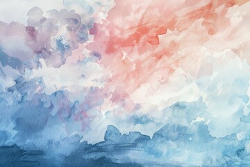 Poster - High Detail Image of Top View Watercolor Painting with Copy Space