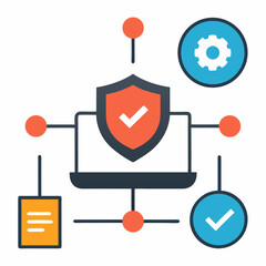 Aufkleber - Secure laptop network data protection system