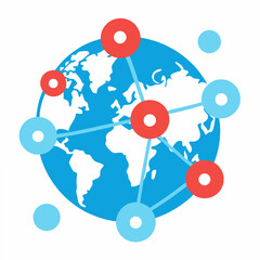 Poster - Global network connection illustration graphic
