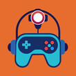 © Riddhi - Gaming controller with headset and microphone icon