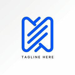 Poster - Logo design graphic concept creative premium vector stock image top sell infinity lines initial S font ribbon pattern monogram tech social media icon