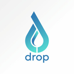 Poster - Logo design graphic concept creative premium vector stock image top sell initial IJ font line water drop ribbon art pure drink service aqua app tech
