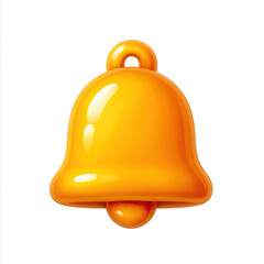Poster - Shiny Golden Bell Notification Icon on Dark Background
