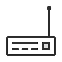Poster - Router, antenna, wireless, internet, Wi-Fi, modem, signal, data, connection, broadband icons. Network & Connectivity Vector Icon Set - Editable