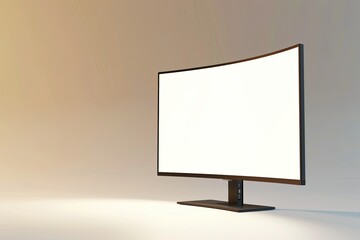 Poster - Premium Quality Picture of Modern Flat Screen Computer Monitor 3D Rendering
