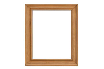Poster - Vintage wooden frame presenting empty interior, ready for personalized artwork against clean transparent background