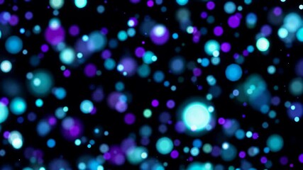 Wall Mural - a lot of blue and purple lights are shining in the dark