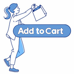 Poster - social network concept, add cart