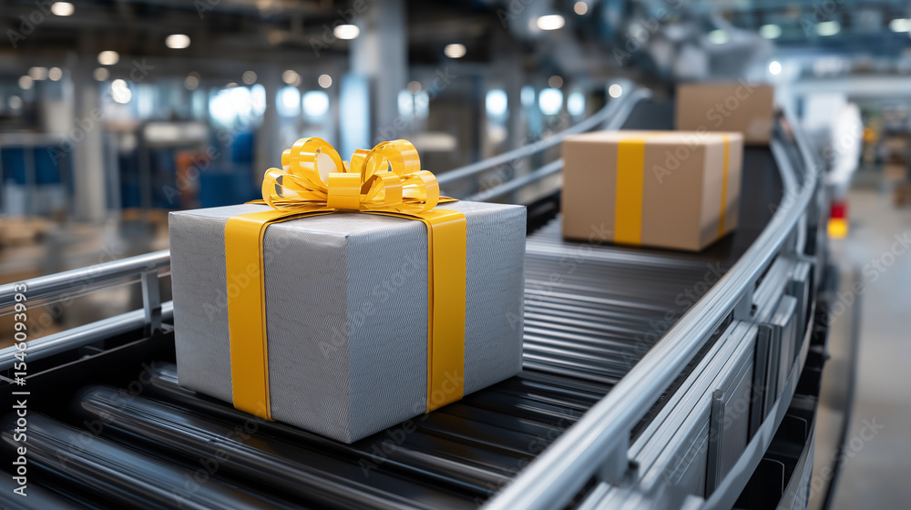 Goods Repackaging on an Assembly Line in a Warehouse for Distribution ...