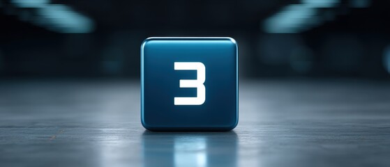 Poster - Three-dimensional number display modern digital environment conceptual technology futuristic viewpoint innovative design