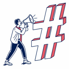 Poster - vector illustration of a man