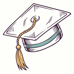 Poster - graduation cap vector illustration
