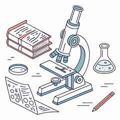 Poster - science and education icons