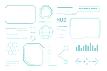 a futuristic user interface screen elements set featuring hud, ui, and gui is available for a high-t