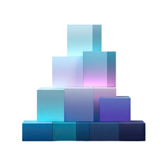 Poster - Abstract Geometric Shapes in Gradient Colors Forming a Modern Minimalist Composition for Creative Use