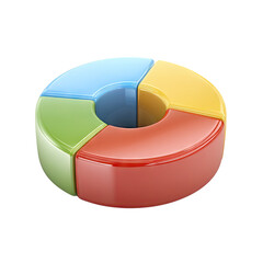 Poster - Colorful Pie Chart Segment Illustration for Business Data Visualization and Analysis in Modern Style