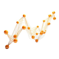 Poster - Abstract visualization of interconnected nodes forming a dynamic wave representing data flow and network connectivity