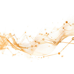 Leinwandbilder - Abstract flowing lines in orange and gold tones creating dynamic wave patterns for design and technology backgrounds