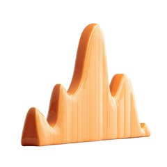 Poster - Abstract Orange Waveform Shape Representing Data Visualization and Modern Design Concepts