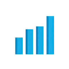 Poster - Abstract Blue Bars Representing Growth and Progress in Data Visualization for Business Analysis and Financial Reports