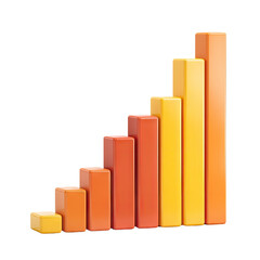 Poster - Colorful Bar Graph Illustrating Growth and Progress in Business Analytics and Financial Data Representation