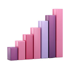 Poster - Colorful 3D Bar Chart Displaying Growth in Business Metrics and Data Visualization for Financial Analysis and Reports