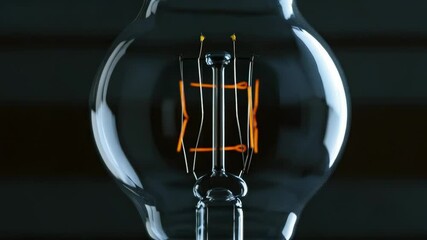 Poster - A close-up shot of a light bulb on a table