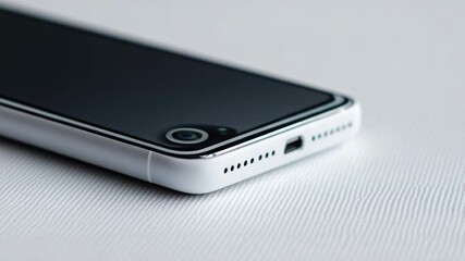 Poster - A close-up shot of a cell phone on a table, perfect for use in technology or innovation-related contexts