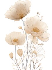 Poster - seamless pattern with flowers