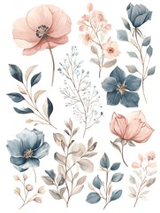 Poster - seamless pattern with flowers