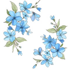 Poster - seamless pattern with flowers