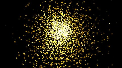 Wall Mural - a bright yellow light shines brightly on a black background