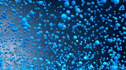 Wall Mural - bubbles in a glass of water