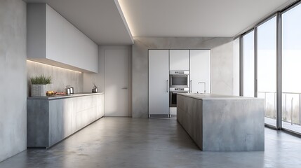 Poster - Modern kitchen interior with kitchen