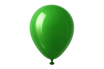 Poster - Single green balloon floating on a transparent background, perfect for party invitations, decorations, and celebrations