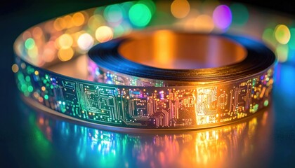 Poster - Colorful Reflective Metallic Ribbon